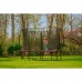 Батут EXIT Silhouette з захисною сіткою прямокутний 214х305см рожевий ( великий, для дітей і дорослих)