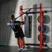 НАСТІННА РОЗСУВНА ТРЕНУВАЛЬНА КЛІТКА З ЛАВКОЮ, ЧЕРВОНОГО КОЛЬОРУ KLT34 HMS FITNESS