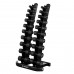 Набір гантелей з поліуретану HPT, 2 x 1 - 10 кг (110 кг) + стійка STR37 HMS
