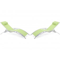 Садовий шезлонг Aruba Silver/Green