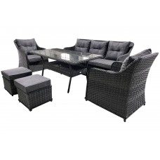 Садові меблі з техноратанга Bergamo Elegant Grey / Grey Melange
