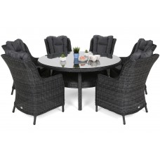 Садові меблі з техноротангу Bristol Round Elegant 150 см Grey / Grey Melange 6+1