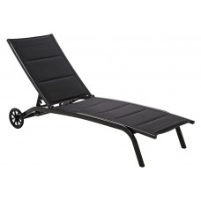 Садовий шезлонг Ibiza Black / Чорний алюмінієвий