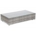 Технораттан садовий кутовий диван, ліворуч, Panama Light Grey / Grey Melange