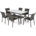 Садові меблі з техноротангу Sumba Dark Grey 6+1