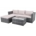 Садовий кутовий диван з техноратангу Amalfi Grey / Beige