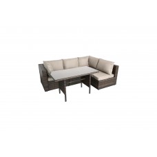 Кутовий диван Milano Dinner Light Brown з техноратангу
