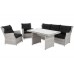 Садові меблі з техноратангу Siena Dinner Grande Light Grey / Grey