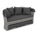Садовий диван Sydney Light Grey / Grey Melange з балдахіном, виставка