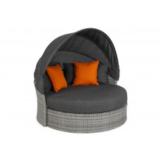 Садовий диван Sydney Light Grey / Grey Melange з балдахіном, виставка