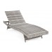 Набір садових шезлонгів Bora Bora Light Grey / Grey Melange з техноротангу зі столиком