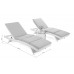 Набір садових шезлонгів Bora Bora Light Grey / Grey Melange з техноротангу зі столиком