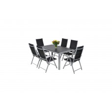 Алюмінієві садові меблі Ibiza 150 см Silver / Black II. видів