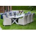Садові меблі з техноротангу Bristol 230 см Beige / Beige Melange 8+1