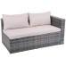 Садовий диван Amalfi Plus Grey / Beige з техноратангу