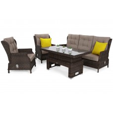 Садові меблі з техноратангу Trivento Brown Mat / Brown Melange