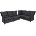 Правий кутовий диван техноротанг Alicante Grey / Grey Melange