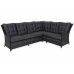 Правий кутовий диван техноротанг Alicante Grey / Grey Melange