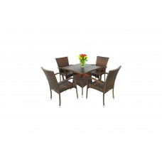 Меблі з техноратангу Mori Square Elegant Brown 4+1