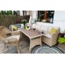 Кутові садові меблі з техноратанга Lagos Beige / Ecru
