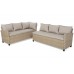 Кутові садові меблі з техноратанга Lagos Beige / Ecru