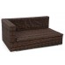 Кутовий набір садових меблів з техноротангу Livorno Rust Brown / Brown Melange