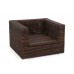 Кутовий набір садових меблів з техноротангу Livorno Rust Brown / Brown Melange