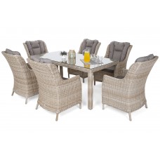 Садові меблі з техноротангу Bristol 180 см Beige / Beige Melange 6+1