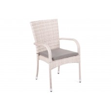 Крісло Mori Basic Beige з техноратангу з подушкою