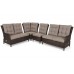 Кутовий садовий диван з техноротангу Trivento Brown Mat / Brown Melange