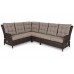 Кутовий садовий диван з техноротангу Trivento Brown Mat / Brown Melange