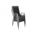 Металеве садове крісло Sevilla Silver / Black II. якість