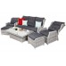 Садові меблі з техноротангу Memphis Light Grey / Grey Melange