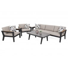 Алюмінієві садові меблі Madagaskar Black / Beige Melange