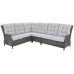 Садовий кутовий диван з техноратангу Trivento Grey / Light Grey