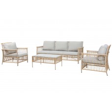 Садові меблі з техноротангу Sycylia Beige / Beige