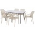Садові меблі Casablanca 150 см Silver / Taupe + Lomi Beige 6+1
