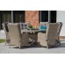 Садові меблі з техноратанга Lamezia Beige / Beige Melange 6+1 II. видів