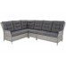 Садовий кутовий диван Trivento Light Grey / Grey з техноратангу