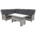 Садовий кутовий диван Trivento Light Grey / Grey з техноратангу
