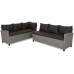 Садовий диван Lagos Muddy Grey / Black Melange II з техноратангу. видів