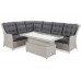 Кутовий диван із техноротангу лівий Alicante Flex White / Grey