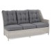 Кутовий диван із техноротангу лівий Alicante Flex White / Grey