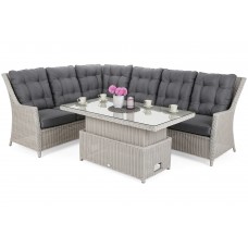 Кутовий диван із техноротангу лівий Alicante Flex White / Grey