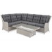 Кутовий диван із техноротангу лівий Alicante Flex White / Grey