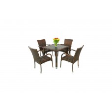 Меблі з техноратангу Mori Square Brown 4+1
