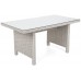 Кутовий набір садових меблів Alicante White / Grey, ліворуч, з пуфами