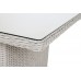 Кутовий набір садових меблів Alicante White / Grey, ліворуч, з пуфами