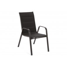 Чорний алюмінієвий садовий стілець Toscana Alu Black / Black