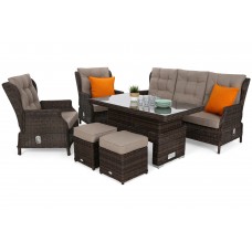 Садові меблі з техноратангу Trivento Plus Brown Mat / Brown Melange